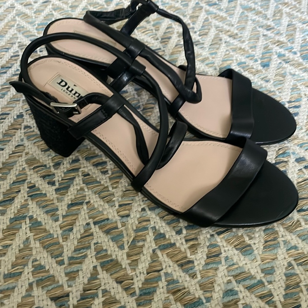 Dune Black block heel sandal - size 10